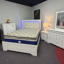 Amazing 5-Piece Bedroom With L.E.D Lights Now On Sale!! 