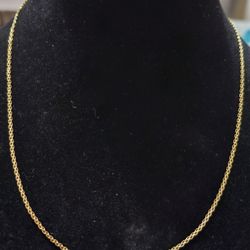 10KT Gold Bismarck Chain 18” 