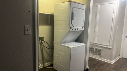 Stacked washer and dryer