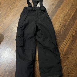 Kids Black Snow Bib Size 8