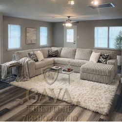 Overall 94'' x 142" x 61" Chaise (39" Height) New 🆕 Seccional Delivery Today 