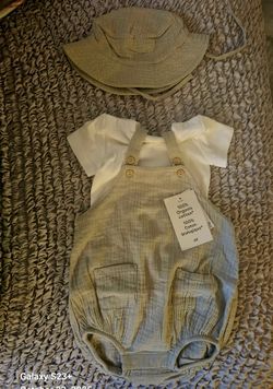H&M Baby ROMPER W/Hat Organic Cotton Unisex 4-6 Months