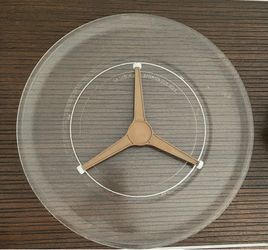 Large, 16” Microwave glass turntable plate with roller