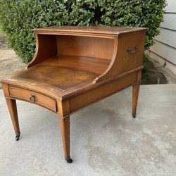 Antique Leather top side table Furniture
