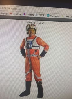 Star Wars Luke Skywalker child costume size small 4t -6t