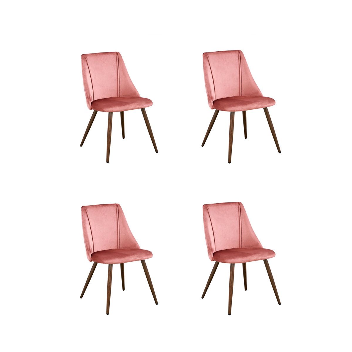 NEW Four (4) Pink Kitchen & Dining Room Chairs  (NO TABLE)