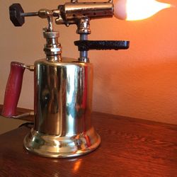 Vintage blow torch lamp