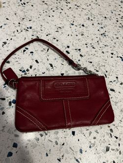 Coach Red Leather Vintage Wristlet