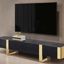 Brand New Black & Gold 79'inch TV Stand