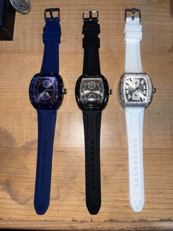 Men’s Quartz Watch Set (3 Pieces) | Sporty & Minimalist Style | Brand New