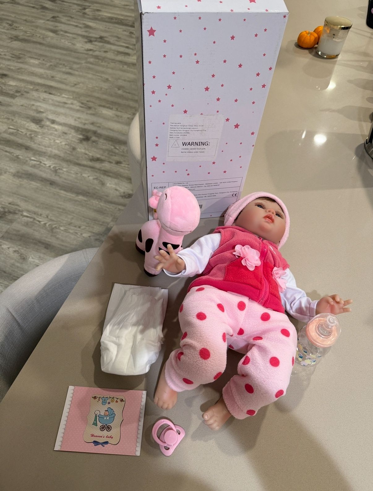 CHAREX Reborn Baby Dolls - 22 inches Realistic Newborn Soft Vinyl Baby Dolls Toy for Kids Age 3+
