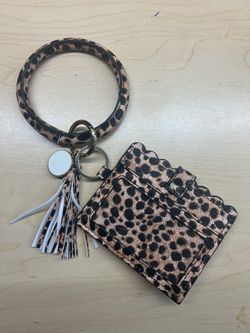 Leopard Print Wristlet