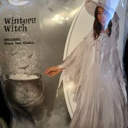 Pretty Witch Costume Size 8/10 For Girls With Wand