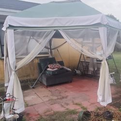 Backyard Gazebo / Canopy Tent with Mosquito Netting Plus Love seat