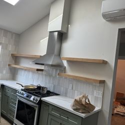 White Oak Floating Shevles 