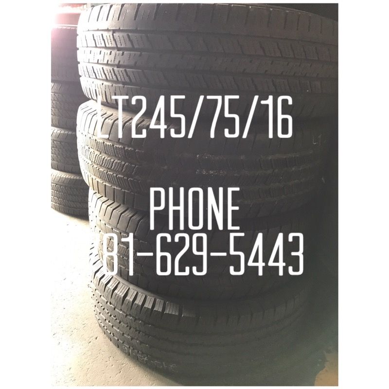 Used Tire For Sale LT245/75/16 $45 each installed