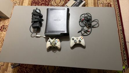 Original Xbox 360 Bundle (60GB Hard Drive) - 2 Controllers & All Cables Included + 10-15 Games Included