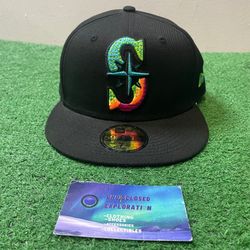 Seattle Mariners neon fill fitted hat