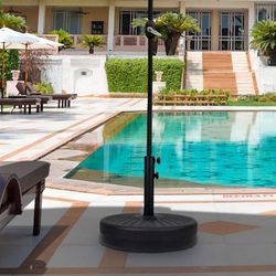 20" Heavy Duty Patio Market Umbrella Base Stand w/ Steel Holder (Water / Sand Filled) [50 lbs. Size]- Outdoor Patio [NEW]  **Retails for $35