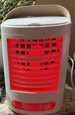 Mini portable fan air cooler evaporative with lights