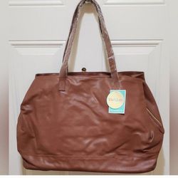 Viv & Lou Cambridge Large Leather Bag Brown 