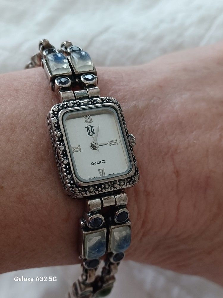 NICKY BUTLER - STERLING SILVER GENUINE STONES WATCH