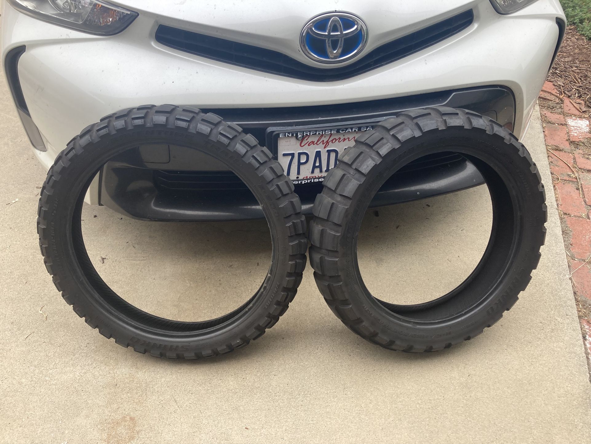 Shinko Adventure Trail Nobbly Motorcycle Tires Fit 2006 BMW R1200 GS And others.