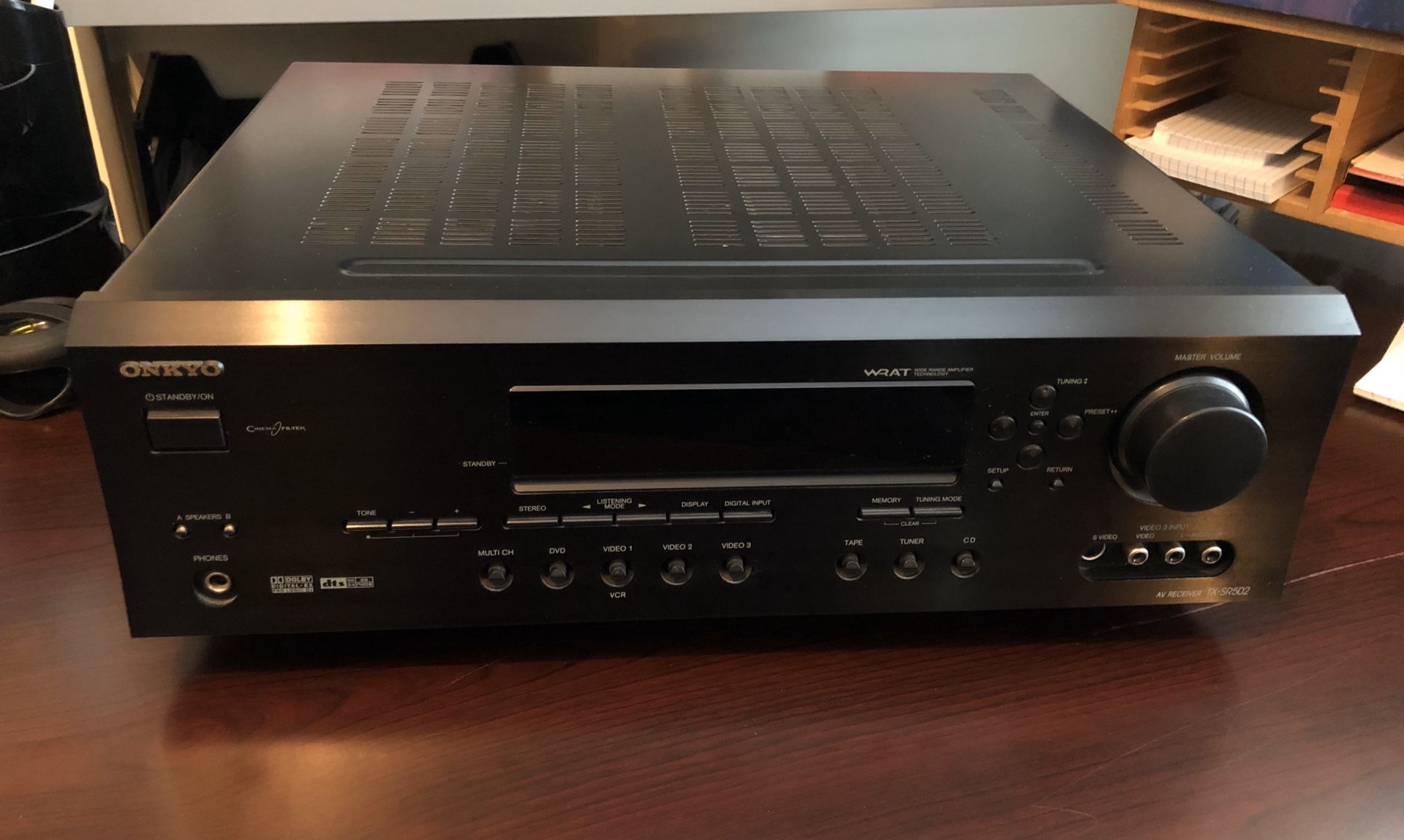 ONKYO AV Home Theater Stereo Receiver TX-SR502 6.1 Channel 390 Watt