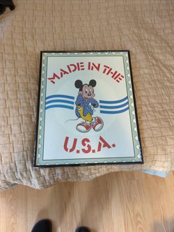 Mickey Disney Made In The USA Poster With Frame