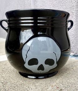 HALLOWEEN CERAMIC CAULDRON TREAT BOWL