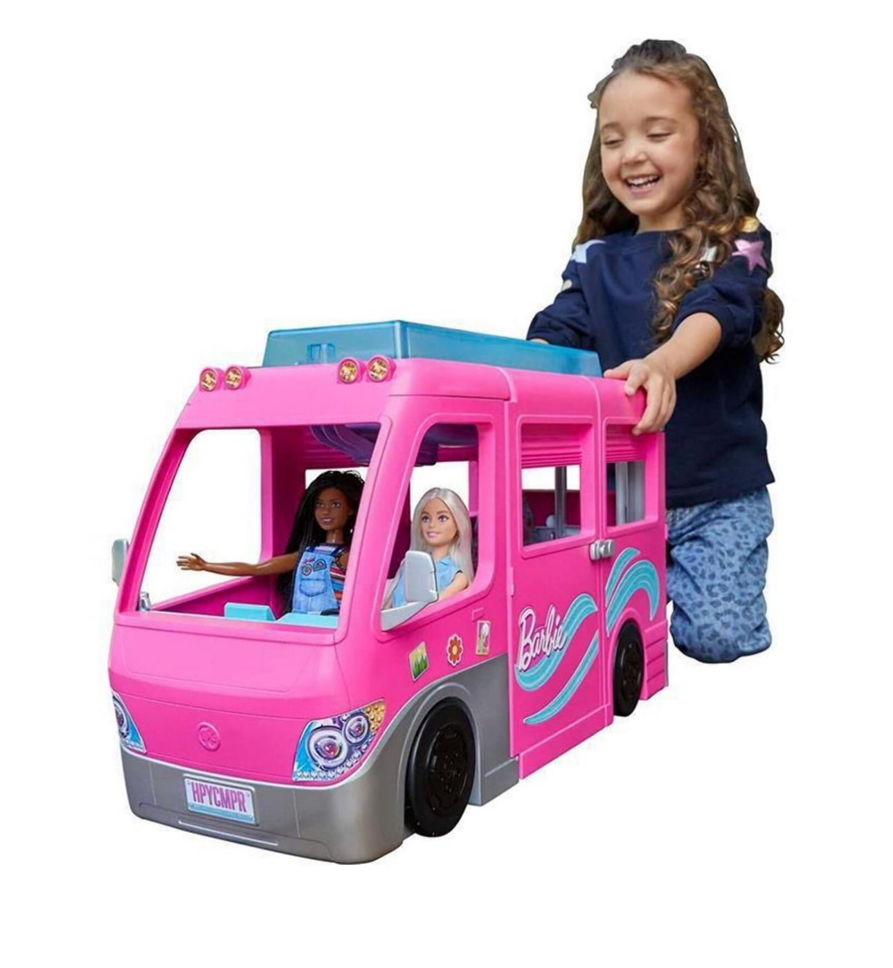 Barbie Doll DreamCamper Van Playset with Pets, Pool, Slide & Accessories, Toys For Ages 3 Years Old & up