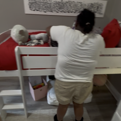 Kids twin loft bed