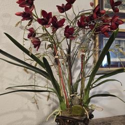 Faux Orchid Plant Decor