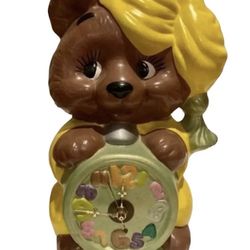 Vintage Ceramic Teddy Bear Clock
