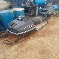 Two Artic Snowmobiles Mid 80's