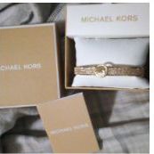 Michael Kors Gold Crystal Bangle Bracelet