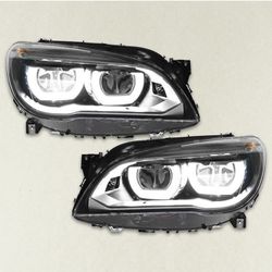 Xenon Headlight Assembly Upgrade For BMW 7 Series F02 F01 NO AFS Driver Passenger Pair Set