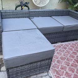 Patio Sofa With Cushions