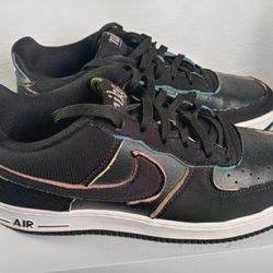 Size 7 Youth - Nike Air Force 1 Shoes LV8 Black Pink Volt Green 7Y CD7406-001