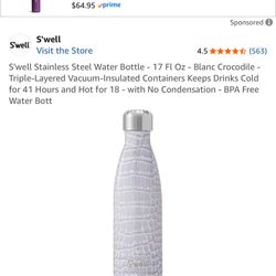 The Original Swell Stainless Steel Blanc Crocodile 