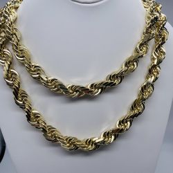 Christmas Deals! 14K Gold 14mm 26-28 Inch Rope Chains!