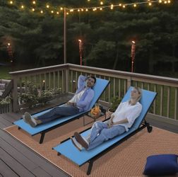 OUTDOOR CHAISE LOUNGE SET WITH WHEELS BRAND NEW JUST BUILT!!!