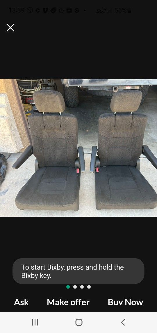 BLACK CLOTH BUCKET SEATS