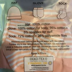 Baby Hat , Sock And Glove Set 9 Pieces (Brand New )