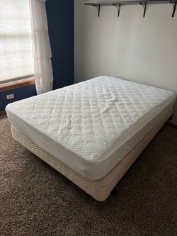 Full size mattress, spring board and frame