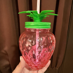 Strawberry glass cup