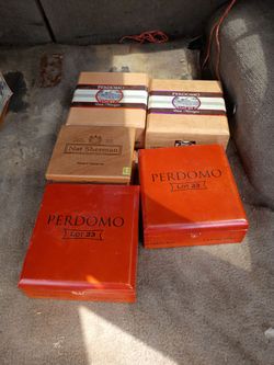 Empty cigar boxes