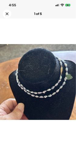 Vintage 24" Shell Necklace With 14 K Clasp