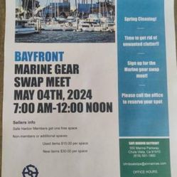 Marine Gear Swap Meet.    MAY 4, 2024