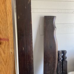 Antique Queen Bed Frame Solid Wood 